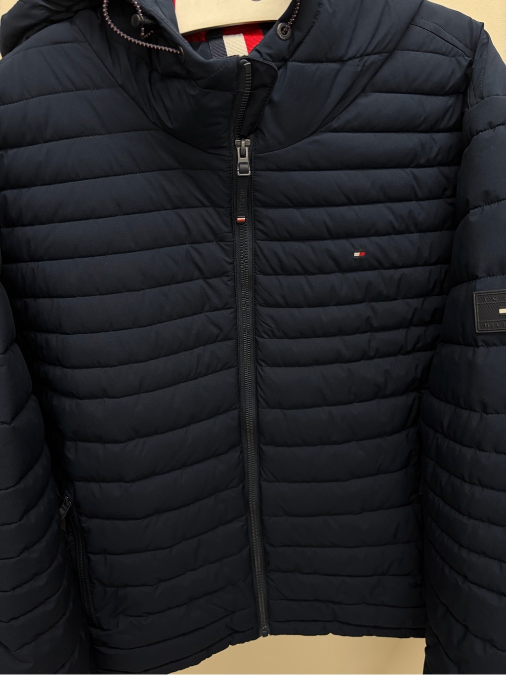 Tommy Hilfiger Men's Navy Quilted Hooded Puffer Jacket